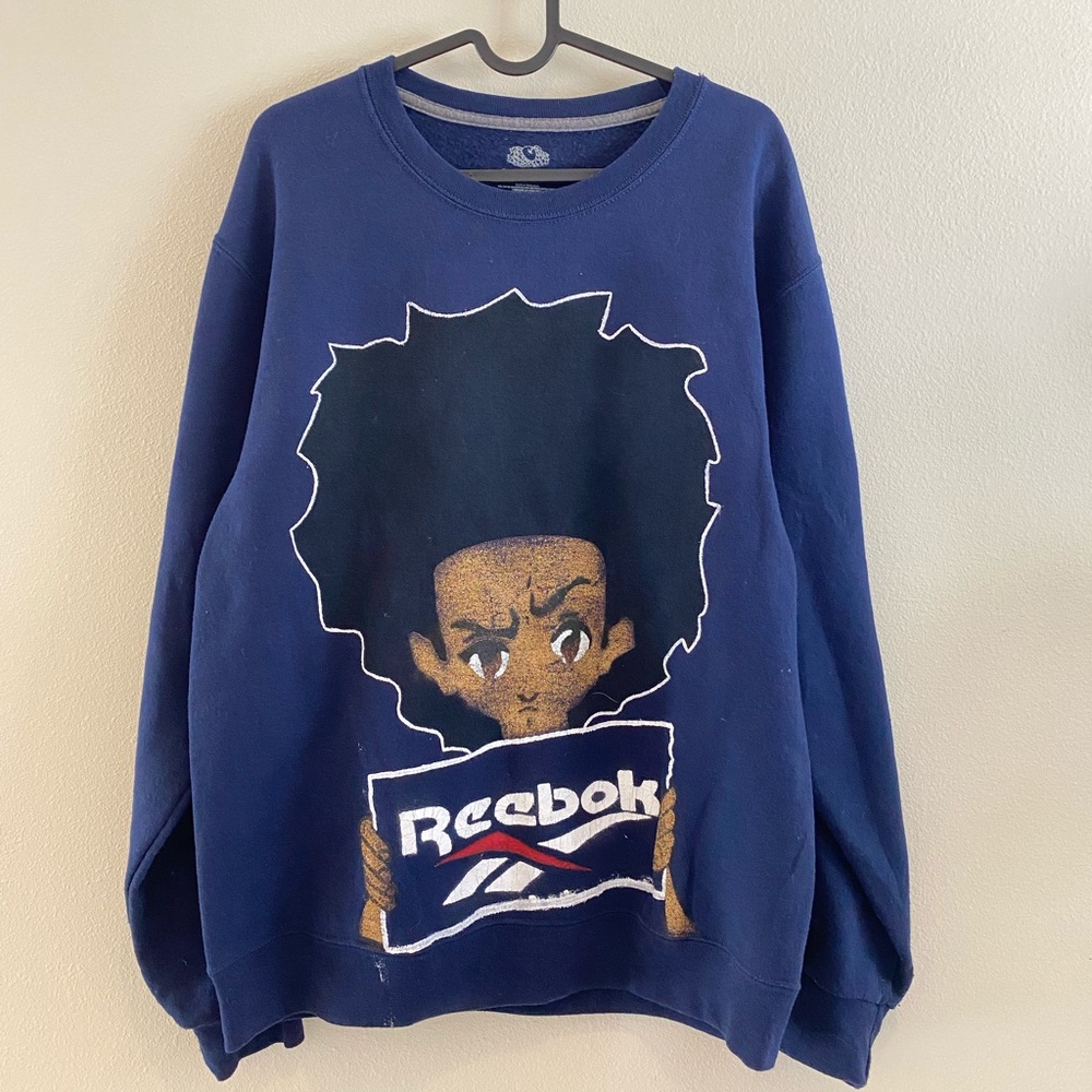 Custom Painted Boondocks Reebok Sweatshirt